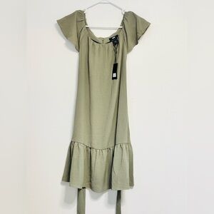 DKNY Olive Sleeve Less Dress Size 4 new with tags!